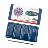 Набір акварельних фарб Gallery "Botanical", в металевому пеналі, кювети, 28 кол., + пензель, ROSA