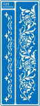 Трафарет багаторазовий самоклеючий, №239 Бордюр, 8,5х23,5 см, Україна