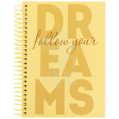 Блокнот "Dreams", спіраль, тверда обкладинка, А5 (14,8х21 см), клітинка, 120 л., Axent