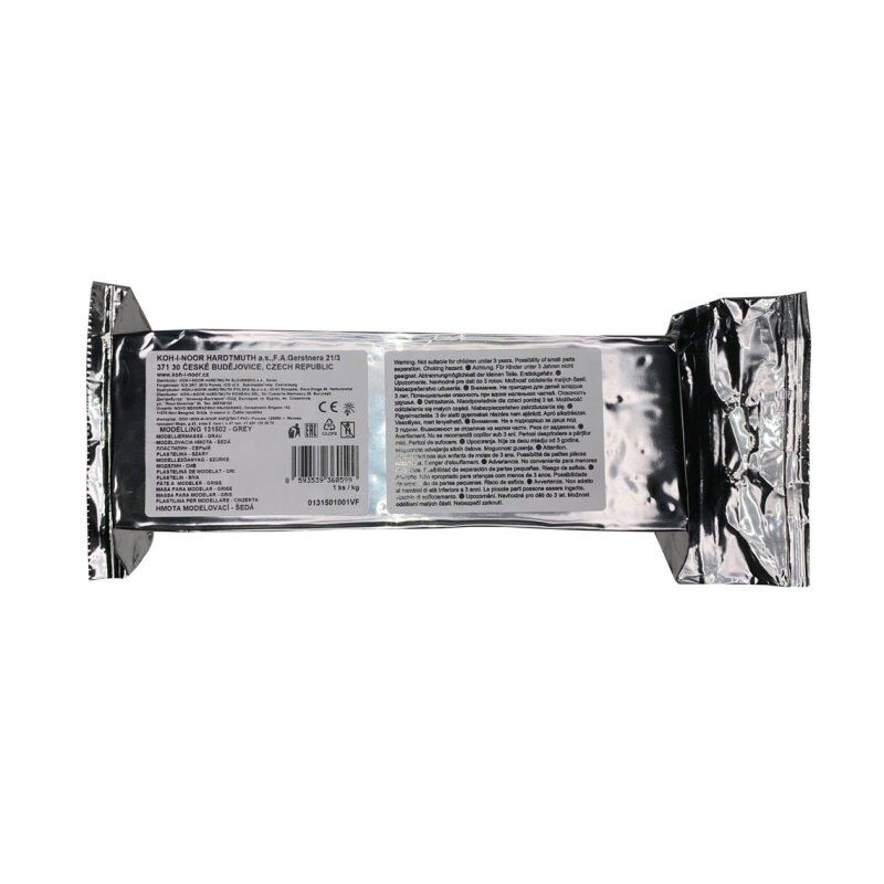 Пластилін шкільний, сірий, 1 кг, KOH-I-NOOR