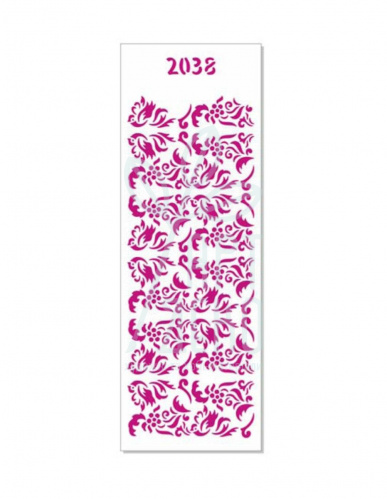 Трафарет декоративний 2038 Бордюр широкий з пташками, 11х32 см, Україна