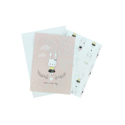 Листівка з конвертом Little "Зайченятко-дівчинка", 10,5х14,8 см, Україна