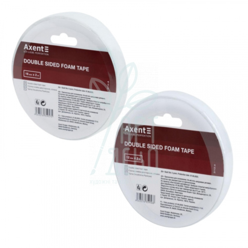 Скотч двосторонній, спінений, 2 м, Axent