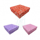 Коробка подарункова, гофрокартон "Серця", 26х26х8,5 см, Україна