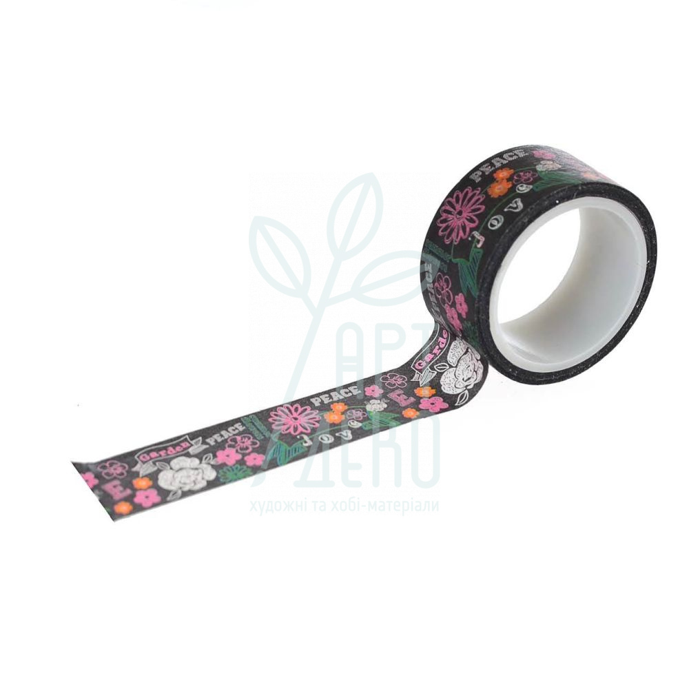 Стрічка паперова самоклеюча "Garden peace", 1,5 см х 5 м, Santi