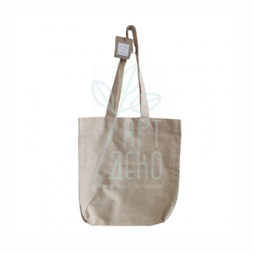 Еко-сумка, натуральне полотно, двонитка 240, з дном, 38х42 см, ручка 60 см, Україна