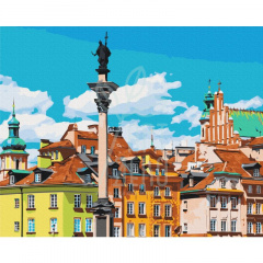 Набір для розпису за номерами "Замкова площа. Варшава", 40х50 см, Brushme