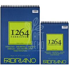 Альбом для рисунку 1264, спіраль, слонова кістка, 180 г/м2, 50 л., Fabriano Альбом для рисунку 1264, спіраль, слонова кістка, 180 г/м2, 50 л., Fabriano