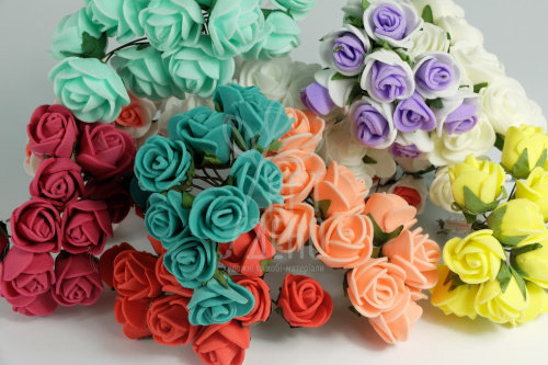 Набір квітів з фоамірану "Троянди", 12 шт, Китай