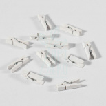 Набір прищіпок декоративних, дерев'яних, 2,5 см, білі, 50 шт., Україна