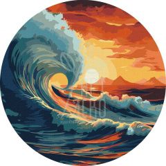 Набір для розпису за номерами "Лови хвилю", d39 см, Ідейка