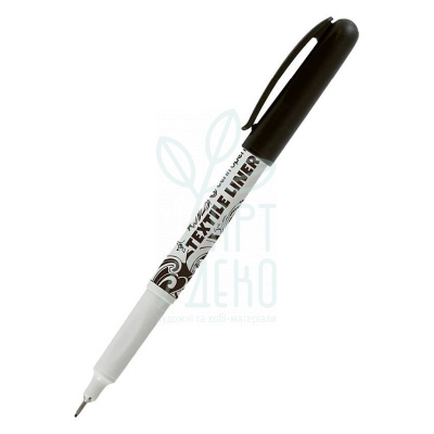Маркер для тканини Textile Liner, 0,6-0,8 мм, Чорний, Centropen