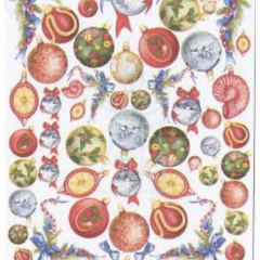 Папір для декупажу Decoupage Paper, Christmas ornaments, 50х70 см, Ferrario