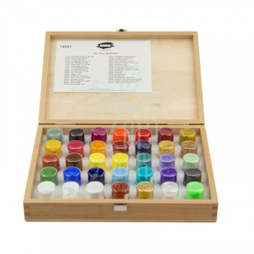14351 Набір пігментів, в дерев'яному пеналі, 35х10 мл, Kremer