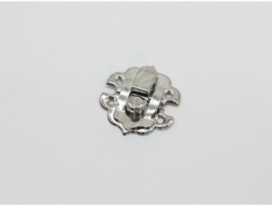 Замок для шкатулки, нікель, 30х30 мм, Китай