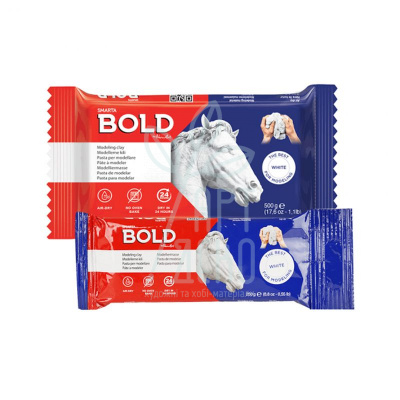 Маса для моделювання самозастигаюча Bold, біла, Smarta