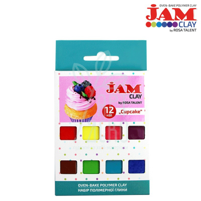 Набір полімерної глини Jam Clay "Cupcake", 12х20 г, ROSA