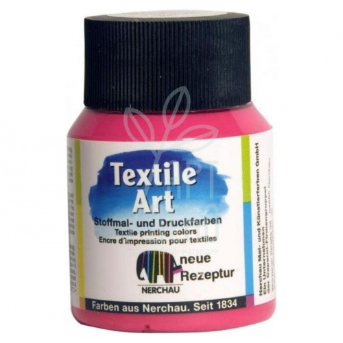 Фарба для темних і світлих тканин Textile Art, еластична, яскраво-рожевий, 59 мл, Nerchau
