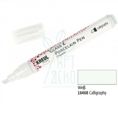 Маркер для скла та порцеляни Glass & Porcelain Pen Hobby Line, стійкий, Білий, 1-4 мм, Kreul 