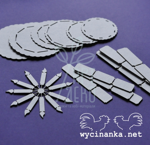 Чипборд 3D "Торт зі свічками" , Wycinanka