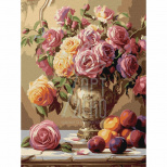 Набір для розпису за номерами "Різнокольорові троянди", 30x40 см, Ідейка