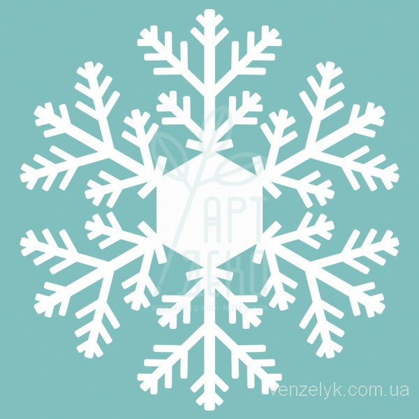 Чипборд "Сніжинка 12", Вензелик