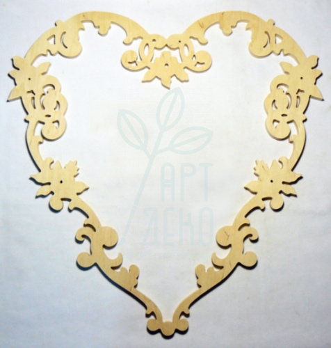 Рамка "Серце", фанера, 48х49 см, Україна