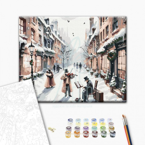 Набір для розпису за номерами "Різдвяна мелодія", 40х50 см, Brushme