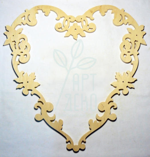 Рамка "Серце", фанера, 48х49 см, Україна