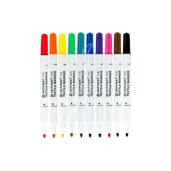 Набір маркерів для світлих тканин Textile, 1,8 мм, 10 шт, Centropen