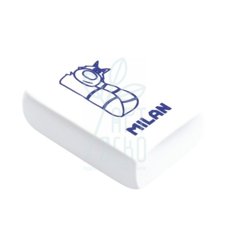 Гумка 4080, прямокутна, 28х19х10 мм, біла, Milan