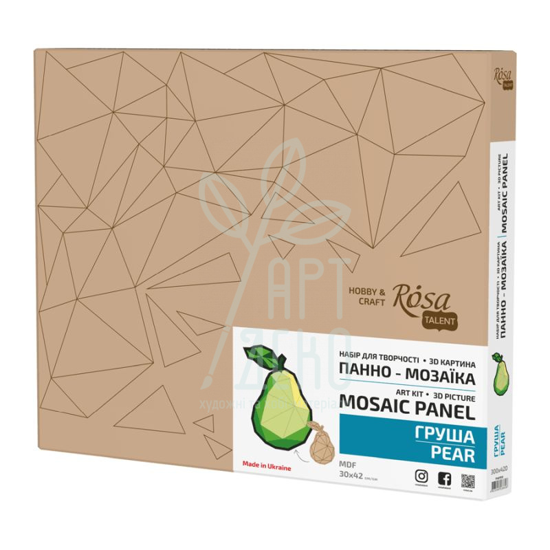 Набір для творчості, панно-мозаїка "Груша", МДФ, 30х42 см, ROSA