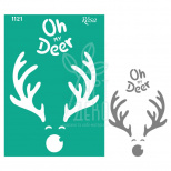 Трафарет багаторазовий самоклеючий, №1121, серія "Новий Рік", А4 (21х29,7 см), ROSA Talent