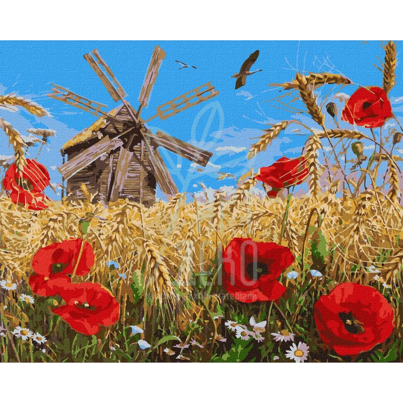 Набір для розпису за номерами "Серцю милий край", 40х50 см, Ідейка