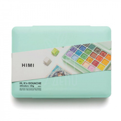 Набір гуашевих фарб Jelly Cup, пластиковий пенал, зелений, 24х30 мл...