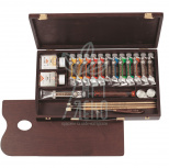 Набір олійних фарб Rembrandt PROFESSIONAL, 13 туб + пензлі, + доп. матеріали, коробка, Royal Talens