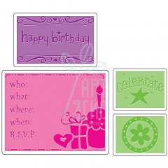 Набір пластин для тиснення, "Birthday set", Sizzix