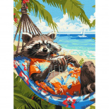 Набір для розпису за номерами "Тропічний відпочинок", 30х40 см, Ідейка