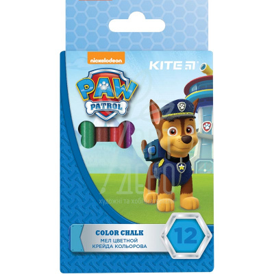 Набір крейди кольорової "Paw Patrol", 12 шт., Kite