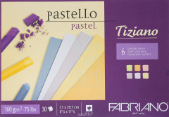 Склейка для пастелі Tiziano, теплі кольори, А4 (21х29,7 см), 160 г/м2, 30 л., Fabriano Склейка для пастелі Tiziano, теплі кольори, А4 (21х29,7 см), 160 г/м2, 30 л., Fabriano
