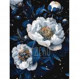 Набір для розпису за номерами "Квіткове сузір'я", металік, 30х40 см, Ідейка