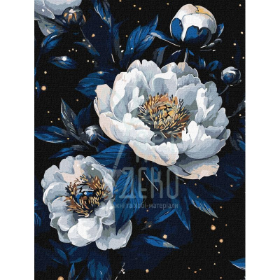 Набір для розпису за номерами "Квіткове сузір'я", металік extra, 30х40 см, Ідейка