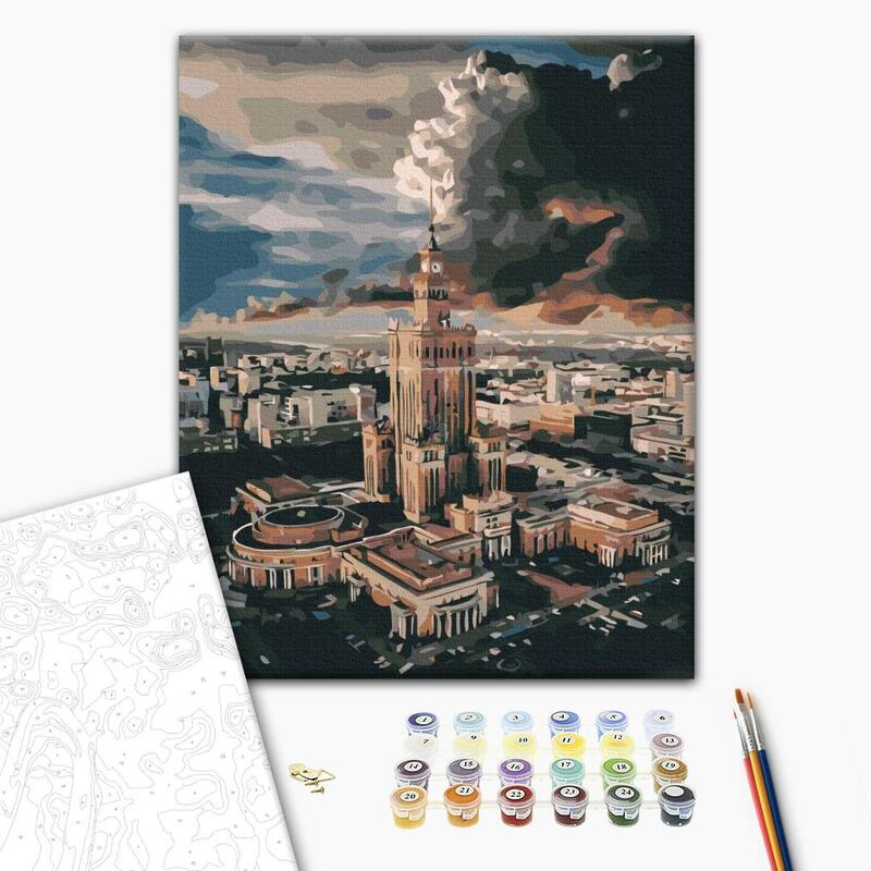 Набір для розпису за номерами "Центр Варшави", 40х50 см, Brushme