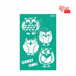 Трафарет багаторазовий самоклеючий, №2500, cерія "Тварини", 13х20 см, ROSA Talent