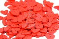 Набір гудзиків акрилових "Серце", червоне, 15 мм, 5 шт, Китай