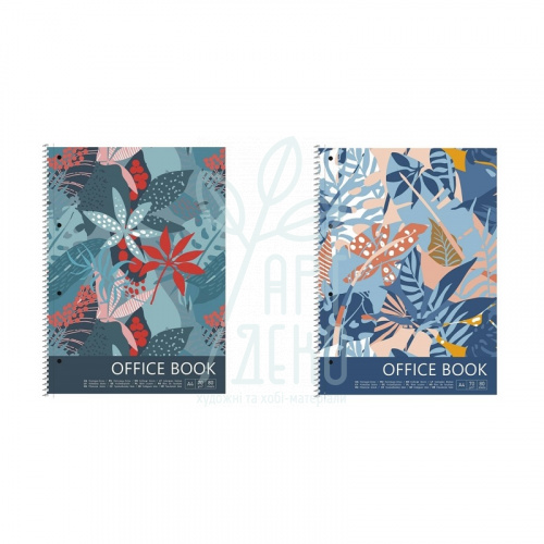 Коледж-блок, спіраль, А4+, 80 л., лінійка, кремовий блок, 70г/м2, матова ламінація, Школярик