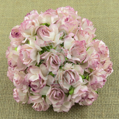 Квіти паперові Троянда Wild Rose, рожево-бежева, 3 см, 5 шт., Тайланд