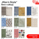 Набір дизайнерського паперу, двосторонній "Men's Style", А4, 200 г/м2, 8 л., ROSA TALENT