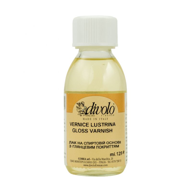 Лак фінішний Lustrina, глянцевий, 125 мл, Divolo