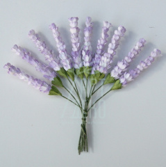 Квіти паперові Верес, фіолетово-білий, 0,5 см, 10 шт., Тайланд
